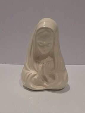Vintage Mother Mary Praying Royal Windsor Ceramic Cream Planter